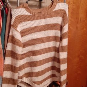 Camel/beige striped sweater